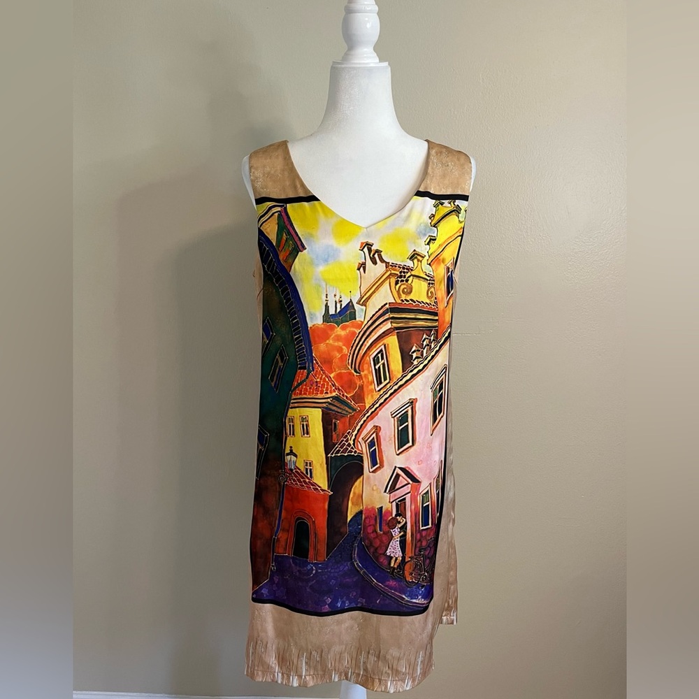 Sweet Miss Tunic Dress with Painted Street Design